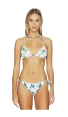 Pq Kyle Trim Triangle Bikini Top In Multi