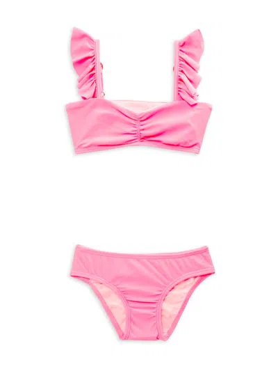 Pq Kids' Little Girl's & Girl's 2-piece Swim Set In Pink