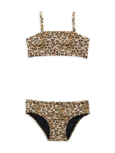 Pq Kids' Little Girl's & Girl's Gigi 2-piece Leopard Bikini Set