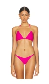 Pq Mara Triangle Bikini Top In Neopolitan