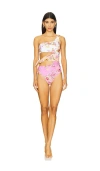 Pq One Shoulder Cutout One Piece In Multi
