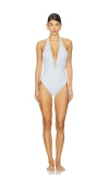 Pq Plunge Detail One Piece In White