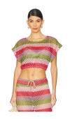 Pq Renee Crop Top In Red