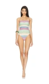 Pq Ruched One Piece Swimsuit In Huntington