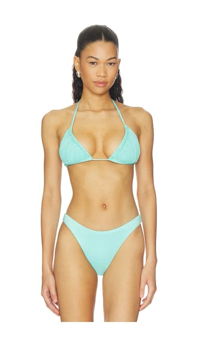 Pq Skyla Triangle Bikini Top In Blue