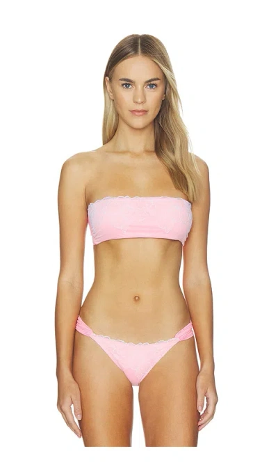 Pq Stella Bandeau Bikini Top In Pink