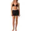 Pq Swim Adele Cover-up Drawstring Shorts In Black