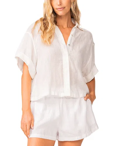 Pq Swim Amira Linen Shorts In White