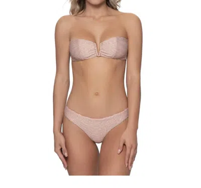 Pq Swim Aperol Stripe Bandeau In Orange