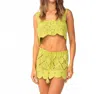 Pq Swim Aria Cotton Crop Cover-up Top In Green