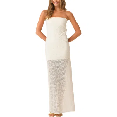 Pq Swim Aura Strapless Cover-up Dress In White