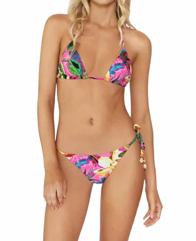 Pq Swim Bahama Beach Embroidered Teeny Bottom In Multi