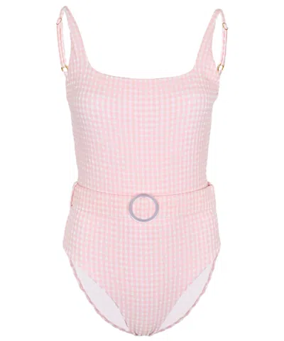 Pq Swim Ballet Lucia Belted One Piece In Pink