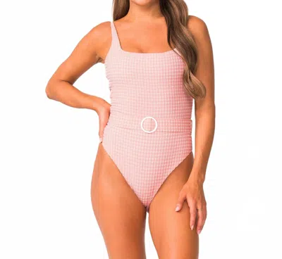 Pq Swim Ballet Lucia Belted One Piece In Pink