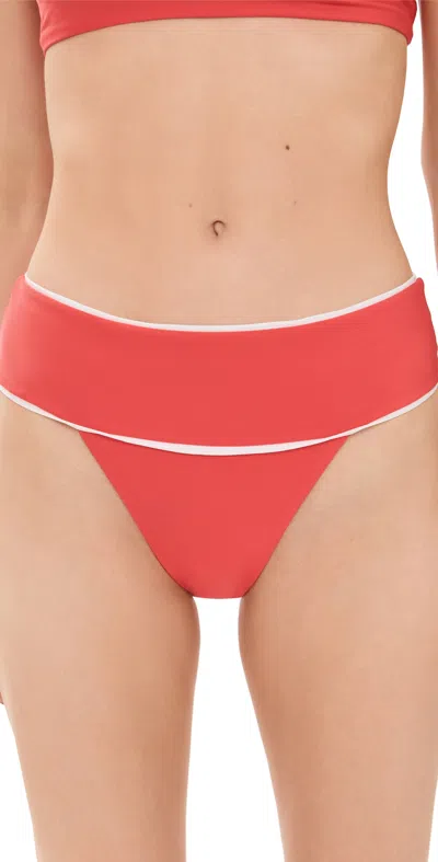 Pq Swim Banded High Waist Bikini Bottoms Passion