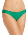 Pq Swim Basic Ruched Bikini Bottom In Ireland Green