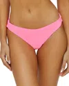 Pq Swim Basic Ruched Bikini Bottom In Vivid Pink