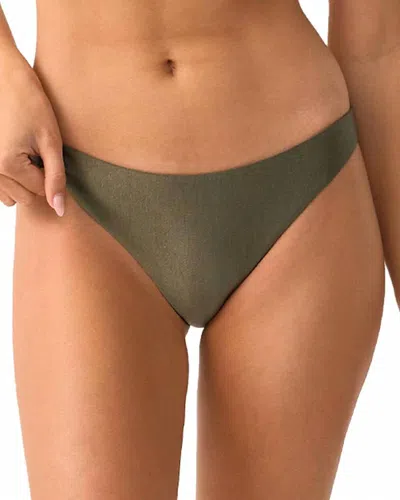 PQ SWIM BASIC RUCHED BIKINI BOTTOMS IN GREEN