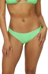 Pq Swim Basic Ruched Bikini Bottoms In Kelly Green