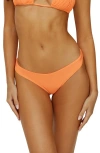 Pq Swim Basic Ruched Bikini Bottoms In Mango Tango