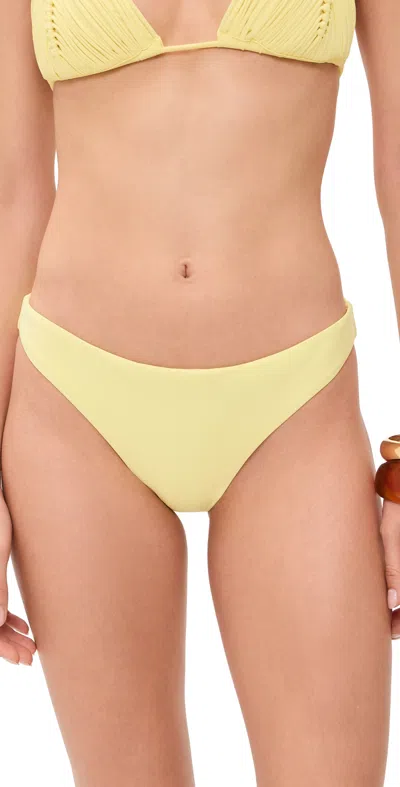 Pq Swim Basic Ruched Bottoms Buttercup In Yellow