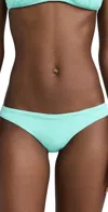 Pq Swim Basic Ruched Teeny Bikini Bottom In Divine In Seafoam