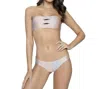 Pq Swim Basic Ruched Teeny Bikini Bottom In Golden Hour
