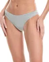 Pq Swim Basic Ruched Teeny Bikini Bottom In Silver