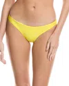 Pq Swim Basic Ruched Teeny Bikini Bottom In Yellow