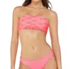 Pq Swim Brynn Beaded Bandeau Bikini Top In Pink