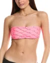 Pq Swim Beaded Brynn Bandeau Bikini Top In Pink