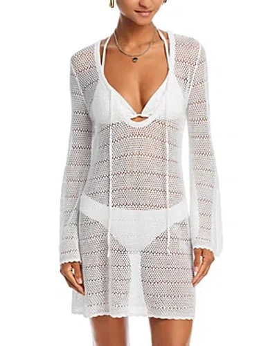 Pq Swim Bell Sleeve Cover-up Tunic In White