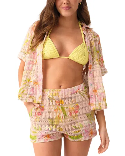 PQ SWIM BLAKE BUTTON FRONT SWIM COVER-UP SHIRT