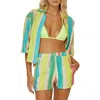 Pq Swim Blake Button-up Cover-up Shirt In Pomelo