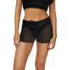 Pq Swim Bree Open Stitch Cover-up Shorts In Black