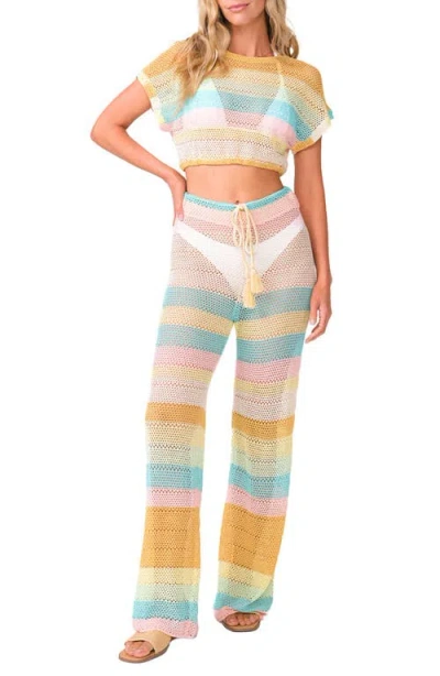 PQ SWIM PQ SWIM BREE OPEN STITCH TIE WAIST PANTS