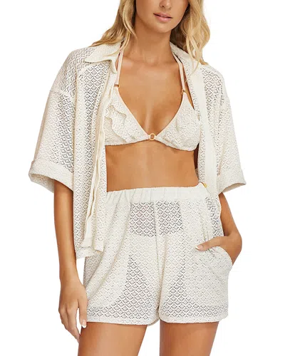 PQ SWIM BUTTON UP SHIRT SWIM COVER-UP