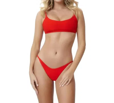 Pq Swim Cap Athena Halter Top In Red