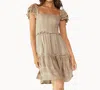 Pq Swim Carrie Sequin Mini Dress In Tan In White