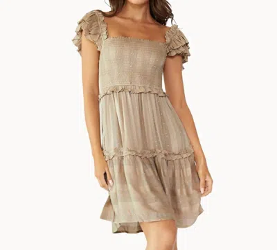 Pq Swim Carrie Sequin Mini Dress In Tan In White