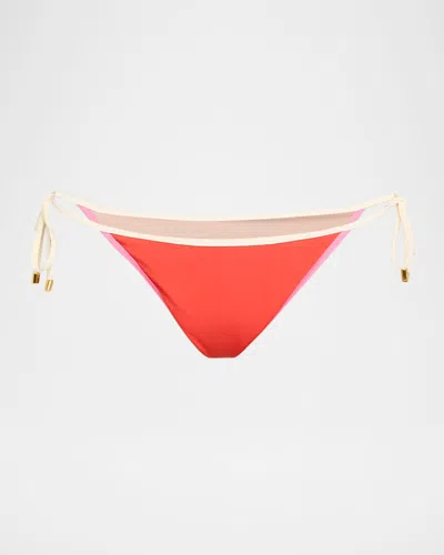 Pq Swim Cecelia Passion Bikini Bottoms In Red