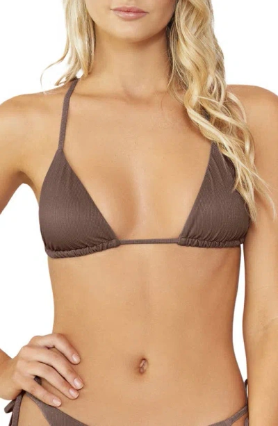 Pq Swim Chain Hardware Triangle Bikini Top In Lucaya