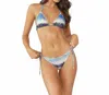 Pq Swim Coastal Lettuce Edge Tie Full Bikini Bottoms In Blue In Blue