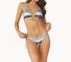 Pq Swim Coastal Lettuce Edge Triangle Bikini Top In Blue In Multi