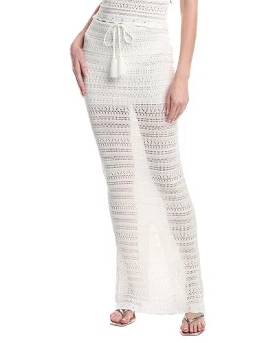 Pq Swim Crochet Long Skirt In White