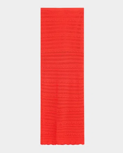 Pq Swim Crochet Maxi Skirt In Red