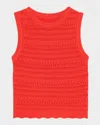 Pq Swim Crochet Sleeveless Top In Red