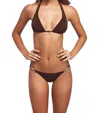Pq Swim Dakota Beautiful Halter Strap Bikini Top In Brown In Brown
