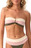 Pq Swim Detail Bandeau Bikini Top In Multi