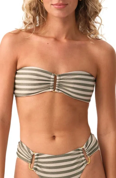 Pq Swim Detail Bandeau Bikini Top In Pattern